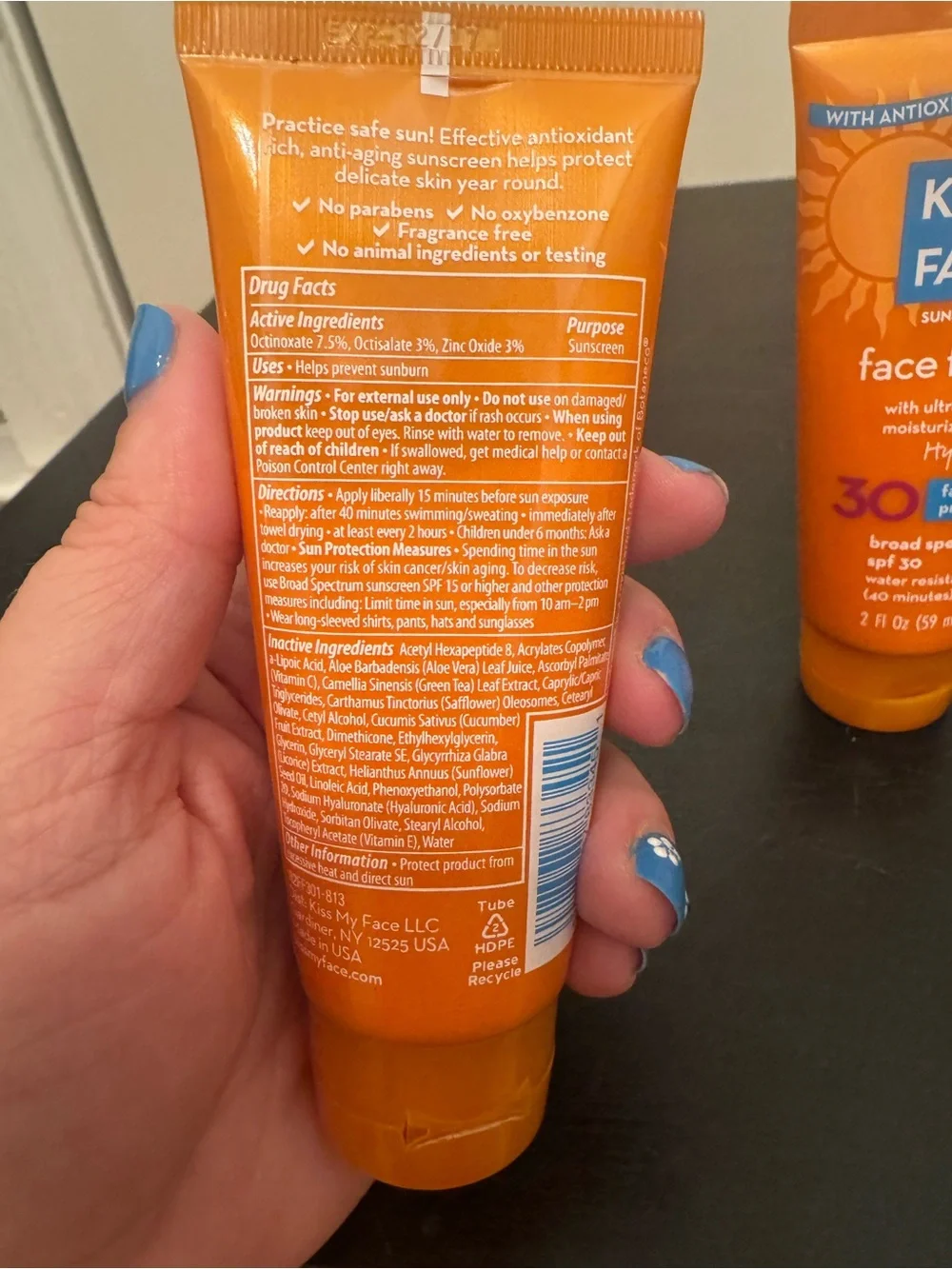 Kiss My Face Sunscreen Face Factor SPF 30 Water Resistant 40 Min 2oz x2